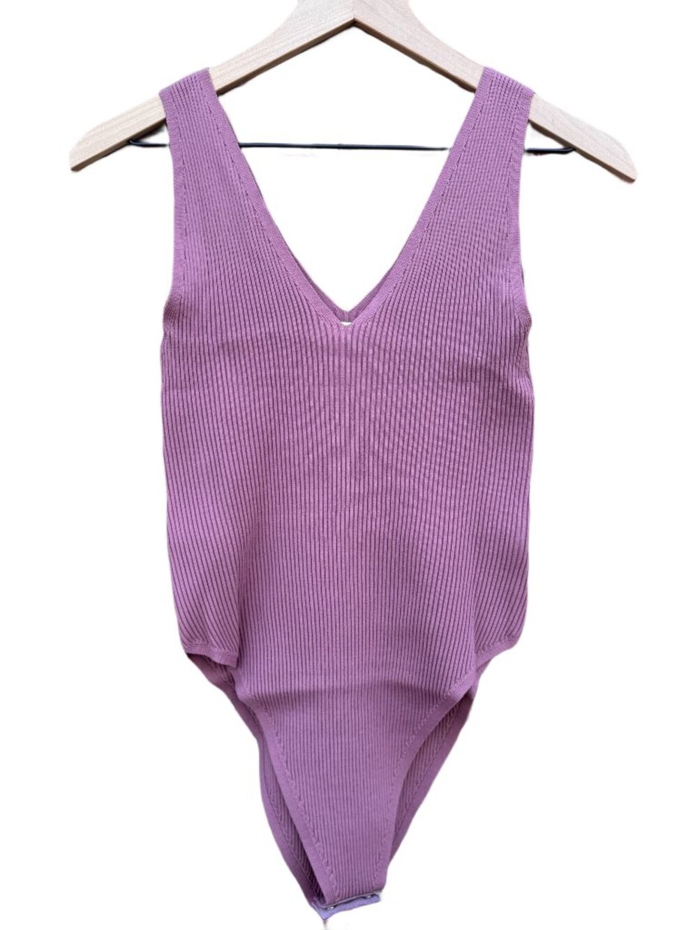 Ribbed Bodysuit Medium Mauve Red Bean Wishlist Vici Use It or Lose It
